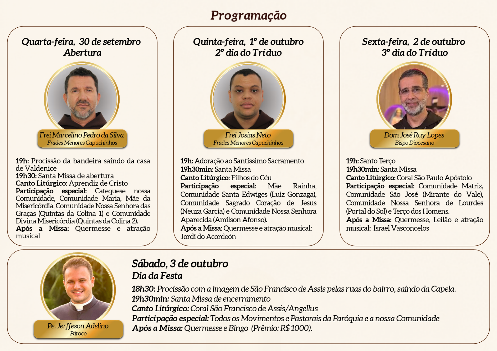 Convite Festa de São Francisco 2026